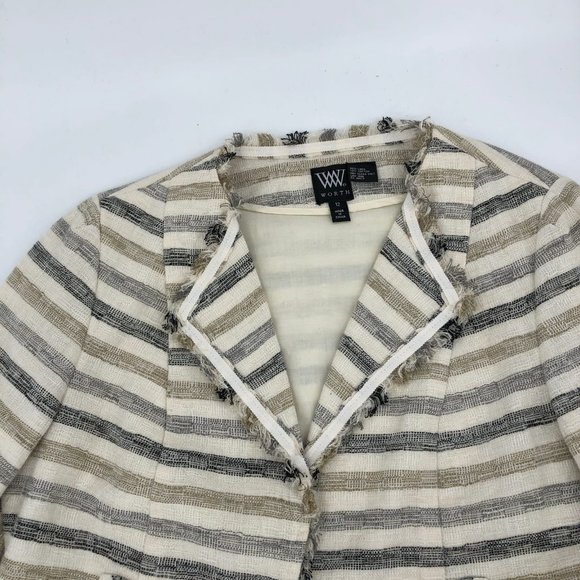 Worth Cream Striped Linen Blazer | Perfect for Any Occasion - Picture 4 of 6